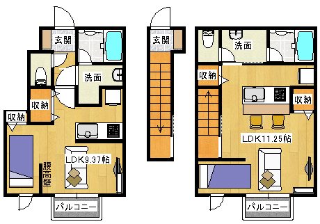西郷間取案（1R×6）
